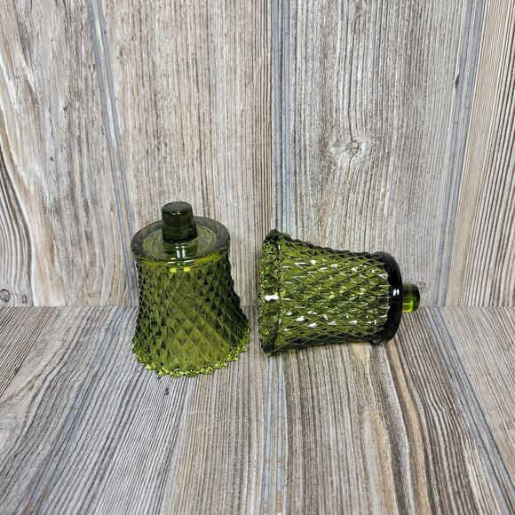 Vintage Votive Cups, Homco Green Diamond, Sconce Candle Holders Peg Style - Picture 1 of 4